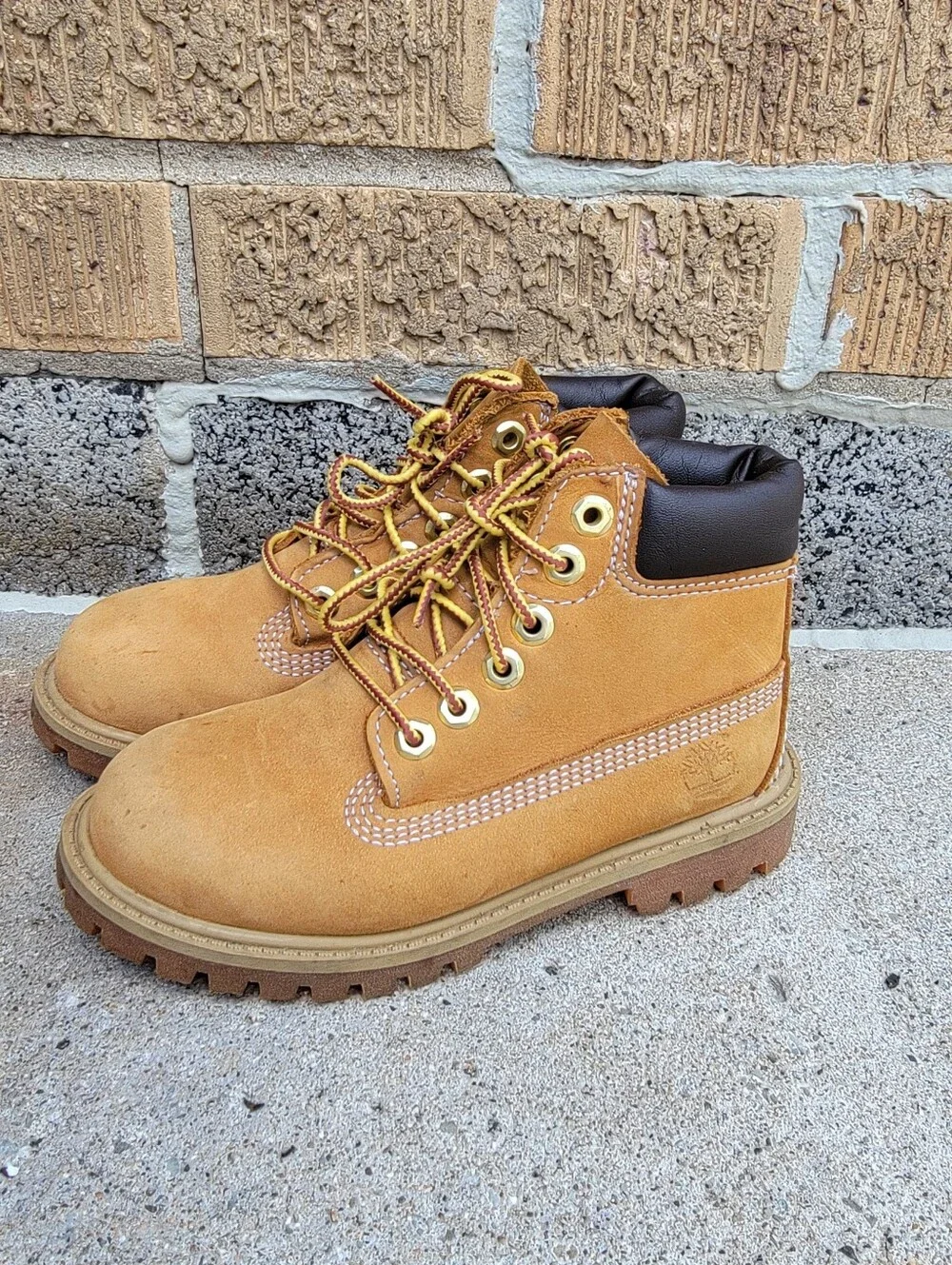 Timberland Wheat Nubuck Lace-Up Toddler Work Boots 11